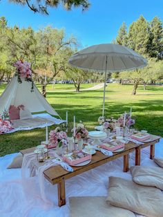 Pop-up picnic idea for a beautiful tea party Boujee Dinner Party, Bday Brunch, Tafel Decor