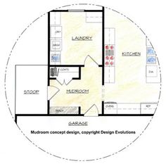 the floor plan for a two bedroom, one bathroom apartment with an attached kitchen and living room