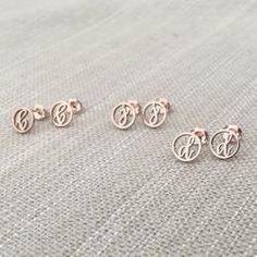 Gold C, Gold N, Gold G, Rose Gold Heart, Disc Earrings, Metal Letters, Disc Pendant, Gold Initial, Love Letter