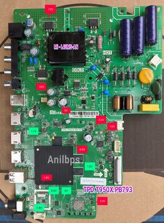 the motherboard has many components attached to it