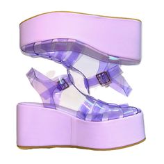 Lilac Purple Jelly Platform Ankle Strap Sandals Womens Size 7 Featuring A Flatform Design And Transparent Straps, These Sandals Offer A Perfect Blend Of Comfort And Style. The Lilac Purple Color Combination Adds A Fun And Playful Touch To Any Outfit. Condition: New Condition. Size: Size 7 Features: Jelly Material, Platform Sole, Transparent Straps, Ankle Strap, Buckle Closure, Flatform Design Need A Different Color Or Size? Need Shipping Outside The Us (If This Platform Allows)? Msg Me! I Typica Purple Dress Clear Heels, Quincenera Shoes Purple, Purple Chunky Platform Heels, Closed Toe Platform Jelly Sandals For Summer, Closed Toe Plastic Sandals For Party, Party Closed-toe Plastic Sandals, Closed Toe Plastic Sandals, Summer Open Toe Pvc Heels, Spring Open Toe Pvc Heels