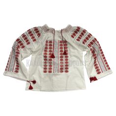 Made in a lightweight linen, this blouse follows traditional "peasant blouse" style and fit. Machine embroidered This blouse features synched sleeve cuffs and collar, with embroidered accents, and lace inlays. If you would like a looser look, ordering a size up is recommended. Blouse Style, Peasant Blouse, Women's Costumes, Tunisia, Embroidered Blouse, Limited Stock, Shop Blouses, Favorite Outfit, Art Collection