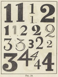 an old black and white poster with numbers