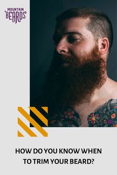 Is it time to trim your beard? There comes a time when your beard is too long, too tangled and too uncomfortable. We’re here to help you understand when to trim your beard! #beard #beardtrimming #beardtrimmingtips Clean Beard, Stubble Beard, Best Beard Oil, Short Beard