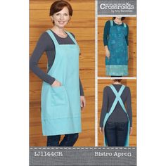 74-1144|74-1144-8|Indygo Junction Bistro Apron Pattern Bistro Apron, Work Apron, Apron Pattern, Apron Sewing Pattern, Work Aprons, An Apron, Sewing Aprons, Beginner Sewing Projects Easy, Aprons Patterns