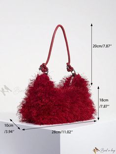 Bird in Bag - Autumn Y2K Style Womens Solid Fluffy Soft Candy Color Satchel Bag: Ideal Shoulder Bag for Vacation and Travel, Winter Cute Charm Clutch, and Hobo Handbag for Girls Soft Candy, Travel Winter, Hobo Handbag, Rainbow Print, Cute Charms, Hobo Handbags, Satchel Bag, Bird In Bag, Square Bag