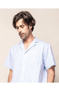 Keep cool as you lounge or dream in these gingham short pajamas made from cotton that gets softer with each washing. Top has notched collar; short sleeves Bottoms have elastic/drawstring waist 100% cotton Machine wash, dry flat Imported Gingham Cotton Sleepwear For Bedtime, Cotton Gingham Sleepwear, Plaid Cotton Summer Sleepwear, Casual Gingham Sleepwear For Pajama Party, Relaxed Fit Gingham Sleepwear For Loungewear, Casual Gingham Sleepwear For Loungewear, Gingham Sleepwear With Relaxed Fit For Loungewear, Summer Gingham Cotton Sleepwear, Relaxed Fit Seersucker Top With Short Sleeves