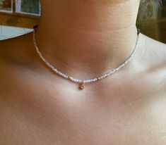 Moonstone Choker, Venus Outfits, Gemstone Choker, Dainty Choker, Moonstone Beads, Small Charms, Birthstone Gifts, Necklace Minimalist, June Birthstone