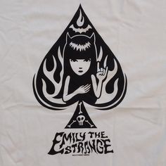 Hot Topic 2x White Short Sleeves Tshirt Emily The Strange Ace Of Spades Edgy White Tops With Logo Print, Edgy White T-shirt With Logo Print, Emily The Strange, Neon Aesthetic, Ace Of Spades, White Short, Hot Topic, White Shorts, Graphic Tshirt