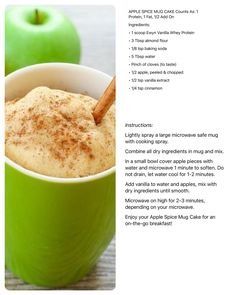 an apple spice mug recipe with cinnamon in it