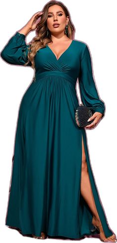 Los Angeles Street, Long Sleeve Knit Dress, Hunter Green, Guest Dresses, Wedding Guest Dress, Knit Dress, V Neck, Wedding Day, Long Sleeve Dress