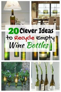 20 clever ideas to recycle empty wine bottles in the kitchen or dining room