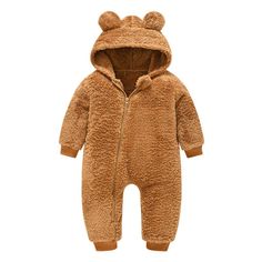 NewBorn Baby Clothes Clevertify brown 12M Baby Bear Onesie, Baby Kostüm, Baby Overall, Winter Jumpsuit, Baby Pattern, Baby Fits, Baby Boy Romper, Sweater Jumpsuit, Clothes Pattern