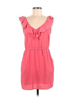 Forever 21 Casual Dress Size: Small Pink Dresses - used. 100% POLYESTER, Popover, Ruffles, Solid, Short, Sleeveless | Forever 21 Casual Dress - Popover: Pink Solid Dresses - Used - Size Small Affordable Forever 21 Cotton Mini Dress, Forever 21 Feminine Sleeveless Dress, Forever 21 Pink Mini Dress, Forever 21 Ruffled Sundress, Forever 21 Sleeveless Pink Mini Dress, Pink Casual Dress, Pink Dress Casual, Pink Solid, Forever 21 V-neck Sundress