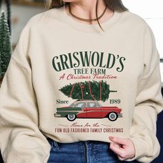 Griswold Christmas Tree Farm Sweatshirt, Christmas Trees Sweat, Christmas Vacation Sweat, Holiday Sweat, Winter Sweater, Christmas Gift Welcome to NoordesignBySelin!🌟 Thank you for visiting our shop! We hope you find something that adds a little extra warmth and beauty to your day. 😊 Happy Shopping! 🛒 📢 Important Details: Check All Photos: Review all images for product details. 📸 Choose Size & Color: Select your T-shirt size from the drop-down list next to the item picture. For color option Griswold Christmas Tree, Superhero Emblems, Farm Sweatshirt, Griswold Christmas, Christmas Crewneck Sweatshirt, Christmas Crewneck, Funny Xmas, Tree Farm, Christmas Tree Farm