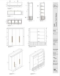 the plans for an entertainment center with drawers and shelves, including two doors and one shelf