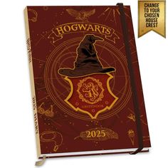 Harry Potter A5 Diary 2025 Harry Potter Calendar, Harry Potter Birthday Cards, Calendar Diary, Lay Out, Daily Notes, Harry Potter Merchandise, Hogwarts Crest, Diary Gift, Harry Potter Films