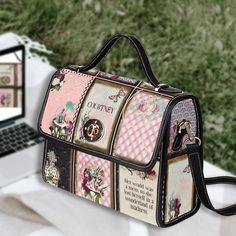 Alice In Wonderland Purse, Fantasy Bags, Alice In Wonderland Bag, Alice Quotes, Disney Tote Bags, School Bag College, Business Briefcase, Disney Handbags, Disney Bag