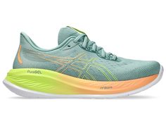 Newly updated and lighter than before, the Asics Gel-Cumulus 26 is a versatile daily trainer that offers plenty of cushion for all your runs. Asics Running Shoes With Cushioned Footbed For Light Exercise, Sporty Asics Running Shoes For Light Exercise, Asics Cushioned Sneakers For Exercise, Asics Sneakers With Cushioned Footbed For Light Exercise, Asics Green Sneakers For Jogging, Asics Green Athleisure Sneakers, Green Asics Sneakers For Light Sports, Asics Green Sneakers For Light Sports, Sporty Asics Sneakers For Light Exercise