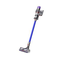 a purple and silver vacuum on a white background