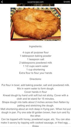 the recipe for baked pie is shown on an iphone screen, with instructions to make it