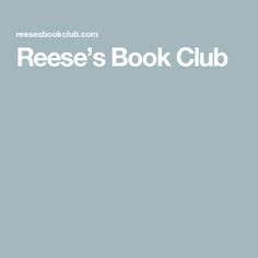 the reese's book club logo is shown on a blue background with white lettering