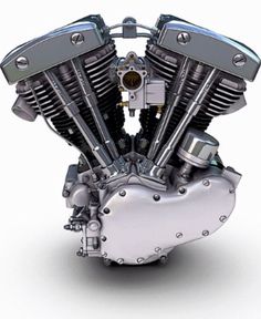 an image of a motorcycle engine on a white background