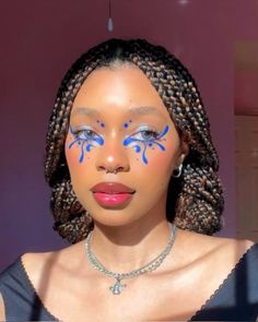 Funky Makeup, Face Art Makeup, Graphic Makeup, Rave Makeup, Makeup For Black Skin, Dope Makeup, Makeup Eye Looks, Creative Eye Makeup, Horror Movie Characters