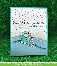 a card that says it's the season on what fun