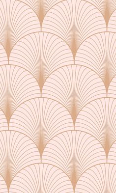 an art deco fan pattern in beige