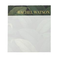 the front cover of rachel watton's book, with leaves in white and gold