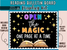 open the magic one page at a time reading bulletin board