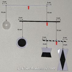 the diagram shows how to make a clock with different angles and measurements for each pendulum