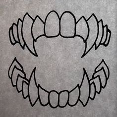 an image of a drawing of a monster's teeth