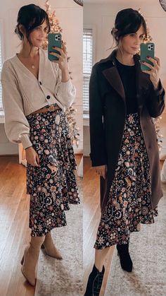 Cloudy Weather Outfit Summer, Fall And Winter Dresses And Skirts, Fall Fashion Long Skirts, Plus Size Autumn Work Outfits, Midsize Outfits Size 10, Cute Church Fall Outfits, Chic Easy Outfits, 30 Something Outfits, Simple Fall Outfits Plus Size