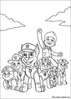 the paw patrol coloring pages for kids to print out and color with their favorite characters