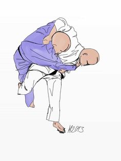 a drawing of a man bending down with his head on his knees and hands behind him