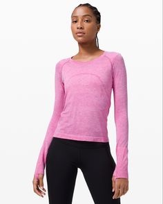 Lululemon Long Sleeve Shirts, Lululemon Swiftly Tech Long Sleeve, Swiftly Tech Long Sleeve, Lululemon Long Sleeve, Technical Clothing, Lululemon Swiftly Tech, Garment Fabric, Lululemon Swiftly, Swiftly Tech