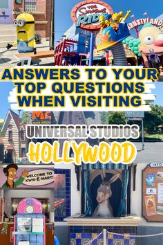 an advertisement for universal studios hollywood with characters from the cartoon movie, monsters and other things