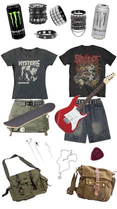 Grunge Outfit 90s, Nirvana Outfit Ideas, Dark Grunge Clothes, Slipknot Outfit Ideas, 2000 Skater Style, Grunge Outfits 2000s, 90s Rock Outfit, Dirtbag Outfits