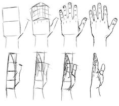 a drawing of hands with different positions and shapes to show how they are doing something