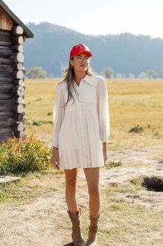 The Right One Babydoll Dress says it all! Perfect for Fall, we love this dress paired with your favorite pair of cowboy boots and a baseball cap. Featuring functional buttons, lined skirt, and the most gorgeous cream color. lined skirt Country Dress, Clogs Heels, Invert Colors, Mom Accessories, Baby Gear Essentials, Country Dresses, Nursing Friendly, Boys Playing, Lined Skirt