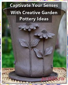 Improve your outdoor decor with these fashionable garden pottery pieces that provide benefits in both form and function. Garden Pottery Ideas, Whiskey Barrel Planter, Garden Winter, Pottery Pots, Barrel Planter, Earthenware Pottery, Pottery Painting Designs, Hand Building