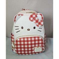 Brand New Hello Kitty Loungefly Mini Backpack From Universal Studios! The White Area Of Hello Kitty's Fur Is Plush. Hello Kitty Picnic, Disney Princess Books, Loungefly Purse, Loungefly Mini Backpack, Loungefly Hello Kitty, Princess Book, Disney Princess Snow White, Kitty Stuff, Metal Lunch Box