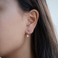 Featuring a minimalistic drop style design, the Elan Diamond Hanging Round Earrings will elevate your everyday look with the hanging round diamond adding some sparkle to your collection. Available in 10K and 14K yellow gold, white gold, and rose gold Length: 15.71 mm / Width: 4.81 mm SI1 Diamond Clarity H-I Diamond Color Total Carat weight: 1/10 CT Ethically sourced materials and conflict-free diamonds Fully compliant with The Kimberley Process Small Drop Earrings Gold Indian, Small Hangings Gold Earrings, Diamond Earrings Daily Wear, Small Hanging Earrings Gold, Hanging Diamond Earrings, Daily Wear Earrings Gold Indian, Small Hanging Earrings, Diamond Drop Earrings Simple, Everyday Diamond Earrings