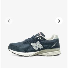 New Balance 990 Navy Size: 7 Youth Nwb Blue New Balance Low-top Walking Shoes, Classic Blue New Balance Sneakers, New Balance Navy Running Shoes With Round Toe, Navy New Balance Running Shoes, Casual Blue New Balance Running Shoes, Classic Blue Running Shoes With Round Toe, Casual Blue New Balance Walking Shoes, New Balance Blue Walking Shoes With Round Toe, New Balance Navy Round Toe Sneakers