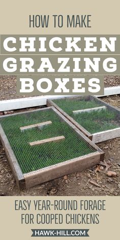 how to make chicken grazing boxes for coops