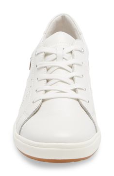 Leather Sneakers With Perforated Toe, Leather Sneakers With Perforated Toe Box, Synthetic Lace-up Walking Shoes With Perforations, Low-top Synthetic Walking Shoes With Perforations, Synthetic Low-top Walking Shoes With Perforations, Modern Slip-on Sneakers With Perforations, Leather Low-top Sneakers With Perforations, Modern Leather Sneakers With Perforations, White Leather Low-top Walking Shoes