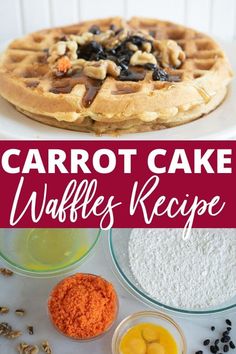 carrot cake waffles recipe with ingredients