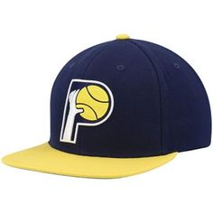 Prove that a vintage look never goes out of style with this Hardwood Classics 2.0 Indiana Pacers hat from Mitchell & Ness. Its two-tone design features a throwback Indiana Pacers logo for the perfect cap off to any outfit. Showcase a lifetime of fandom and beyond by adding this snapback to your rotation. Imported Structured fit Contrast-color undervisor Dry clean only One size fits most High Crown Flat bill Embroidered graphics with raised details Six solid panels with eyelets Brand: Mitchell & Indiana Pacers, Navy Gold, Mens Navy, Mitchell & Ness, Adjustable Hat, Snapback Hat, Fitted Hats, Team Colors, Out Of Style